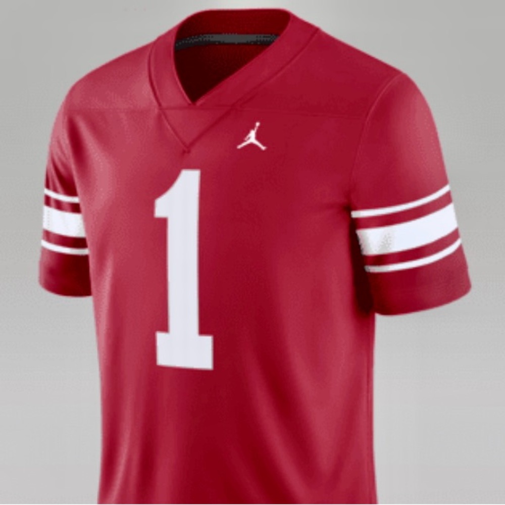 Jordan Red Men's Jersey with White Accents XXL